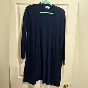 Cielo Deep Blue Open Front Cardigan